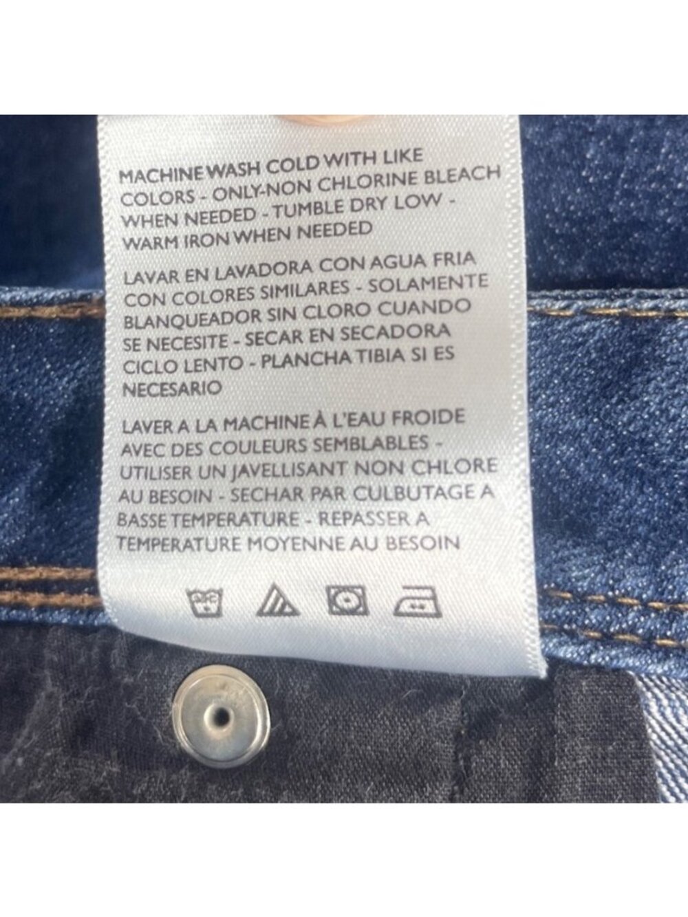 Style & Co Dark Wash Denim Skimmer Shorts Rolled Cuffs Size 16 Blue - Picture 6 of 6
